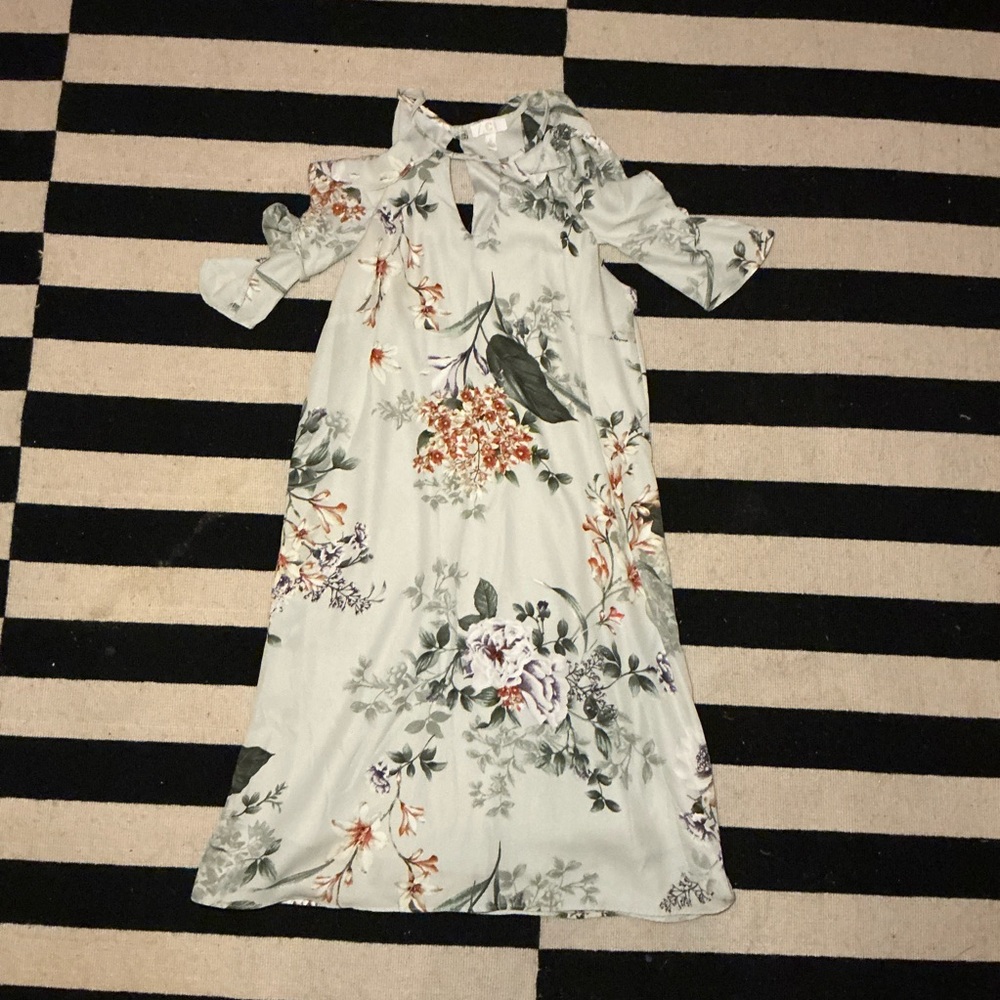 Floral Cold-Shoulder Dress